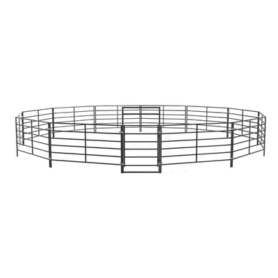 Hot Dipped CE ISO Cattle Rail Panels 5.8m-12m Q235 Q345 Oval Type