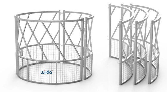 16ga Hot Galvanized Cow Round Bale Feeder 3mm Thickness 1-1/2"
