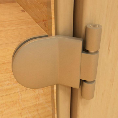 Alloy Steel Glass Door Hinges Fitting Chrome Yellow Surface