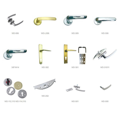 OEM CE Steel Door Handles 60mm Thick Door Light Durable Stainless Steel Based