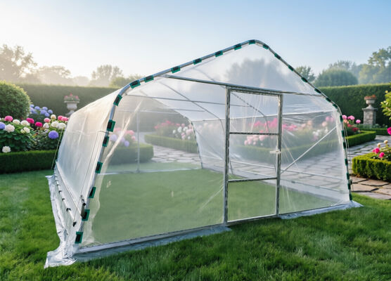 Single-span Tunnel Greenhouse with Polyethylene Film for livestock breeding  goods storage  temporary shelters